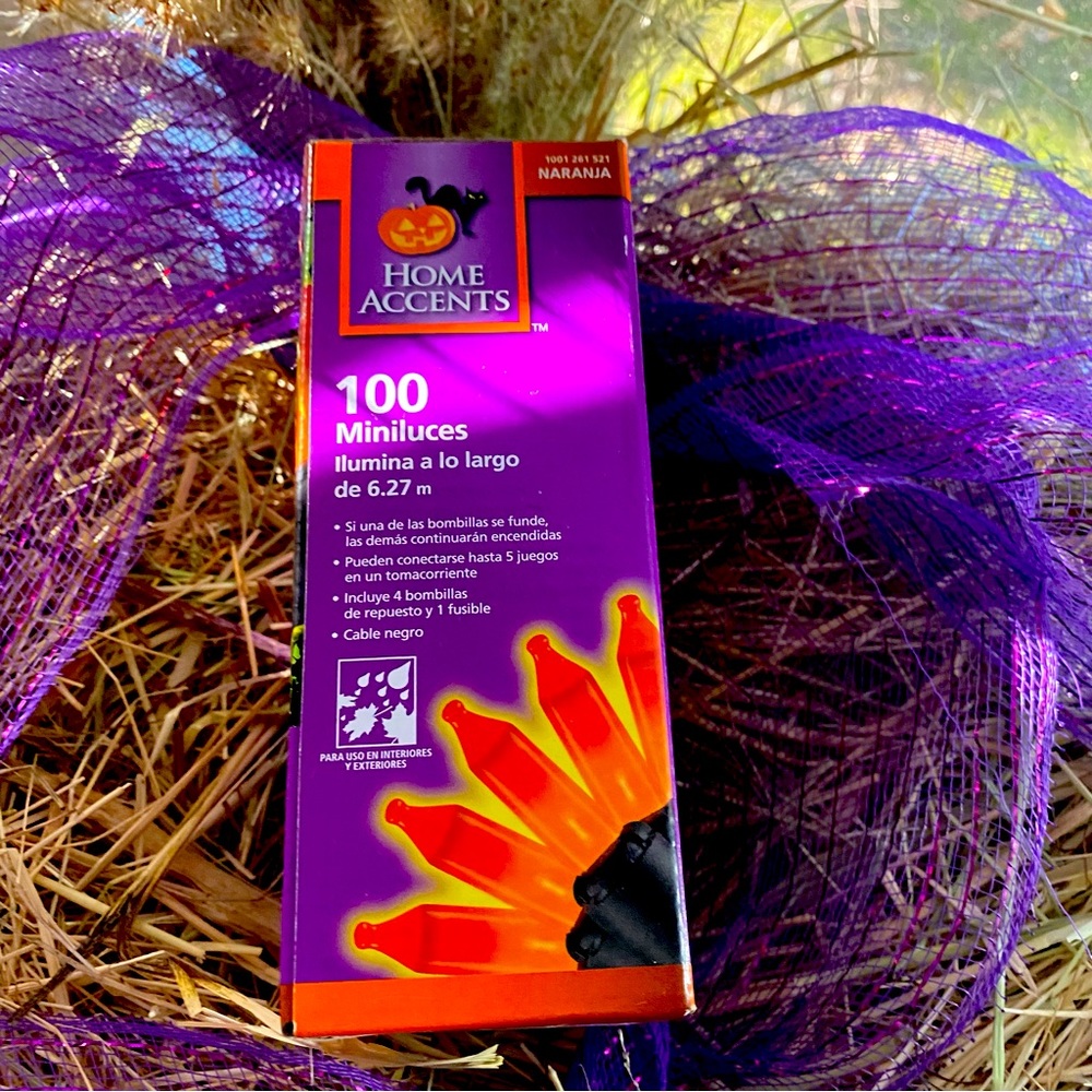 100 Orange Mini Fall String Lights - Picture 4 of 7